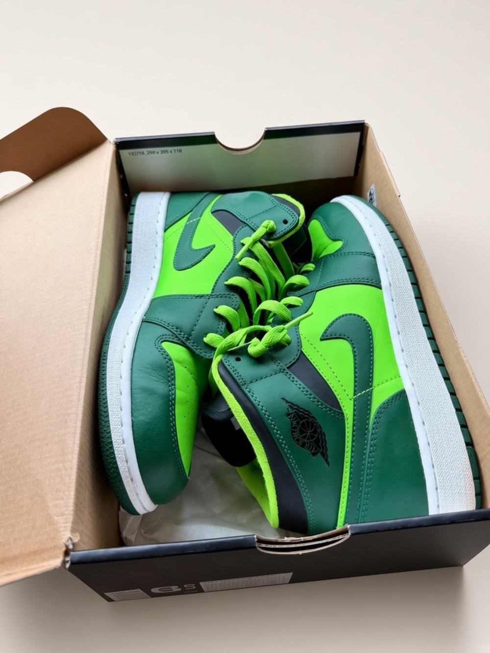 Air Jordan 1 Mid GS Gorge Green Electric Green